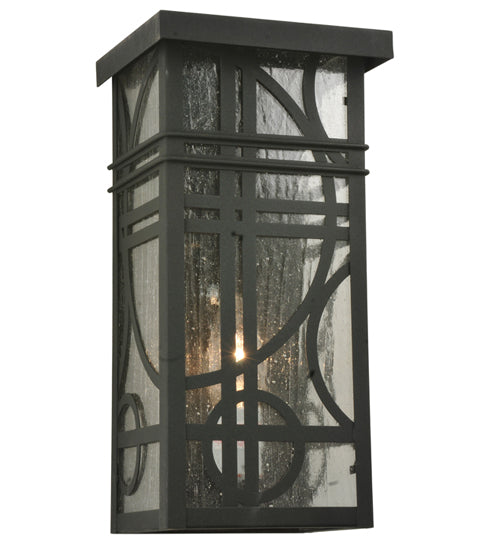 Meyda Tiffany Lighting 116774 Revival One Light Wall Sconce Outdoor Black