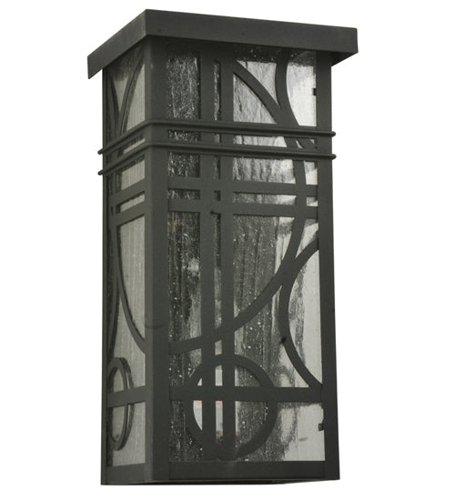 Meyda Tiffany Lighting 116774 Revival One Light Wall Sconce Outdoor Black