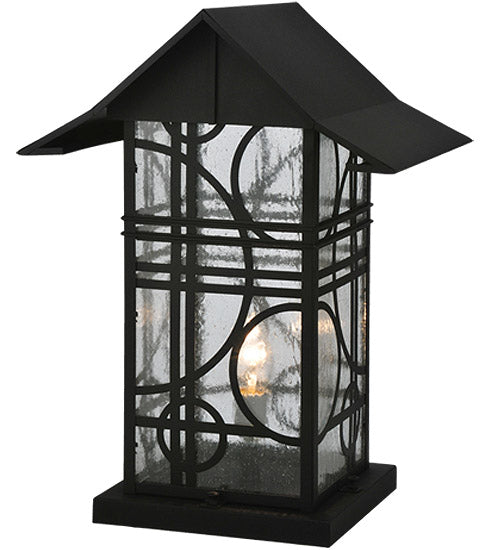 Meyda Tiffany Lighting 116852 Revival One Light Post Mount Outdoor Black