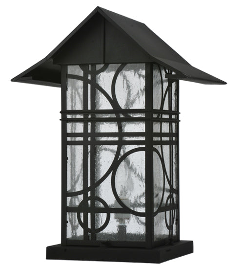 Meyda Tiffany Lighting 116852 Revival One Light Post Mount Outdoor Black