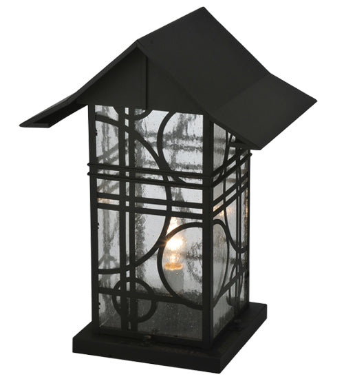 Meyda Tiffany Lighting 116852 Revival One Light Post Mount Outdoor Black