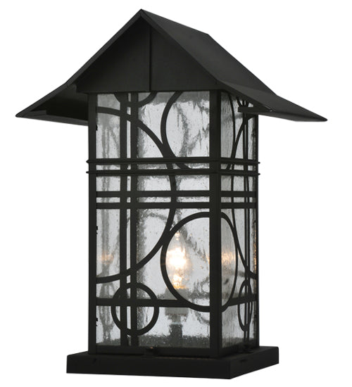 Meyda Tiffany Lighting 116852 Revival One Light Post Mount Outdoor Black