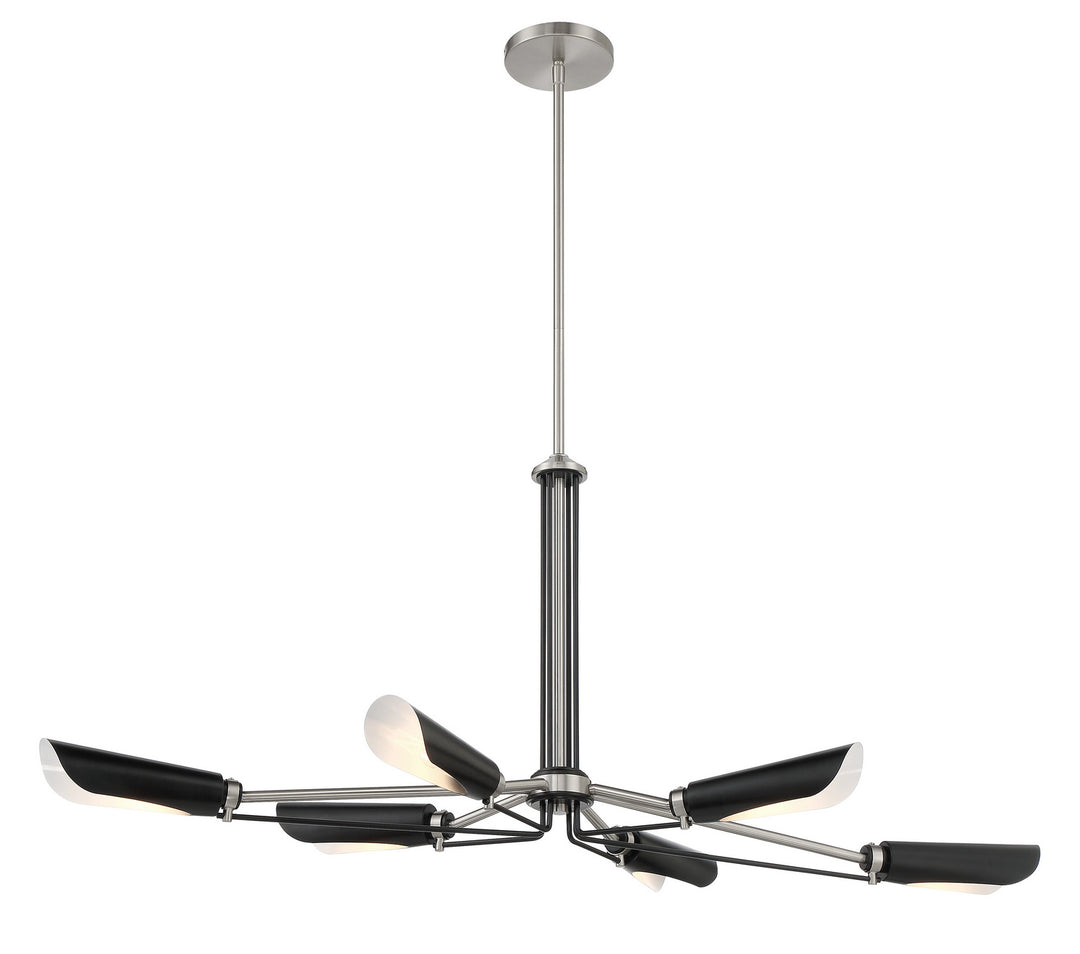 George Kovacs Turbine P1697-691 Pendant Light - Coal With Brushed Nickel