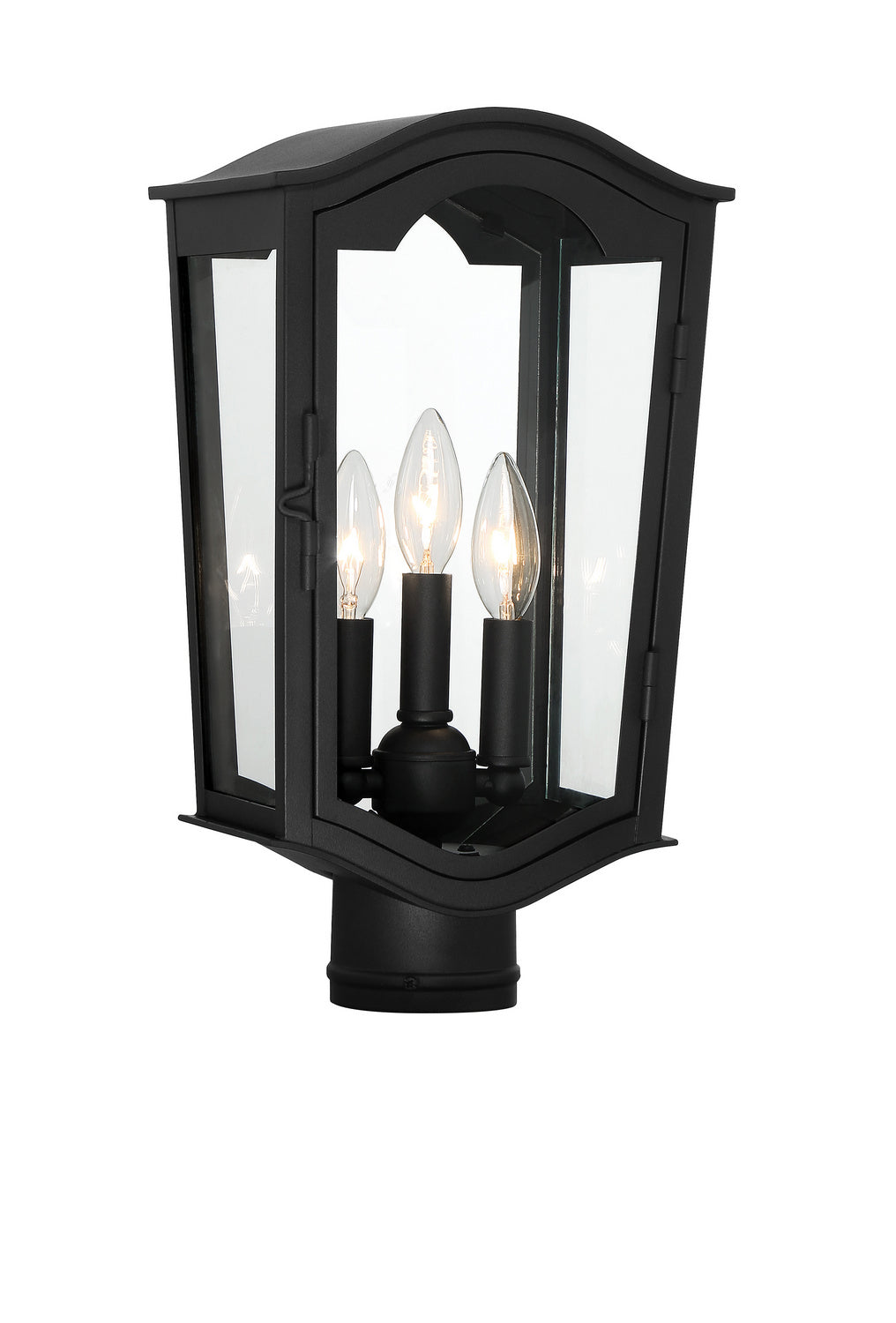 Minka-Lavery Lighting 73206-66 Houghton Hall Three Light Outdoor Post Mount Outdoor Black