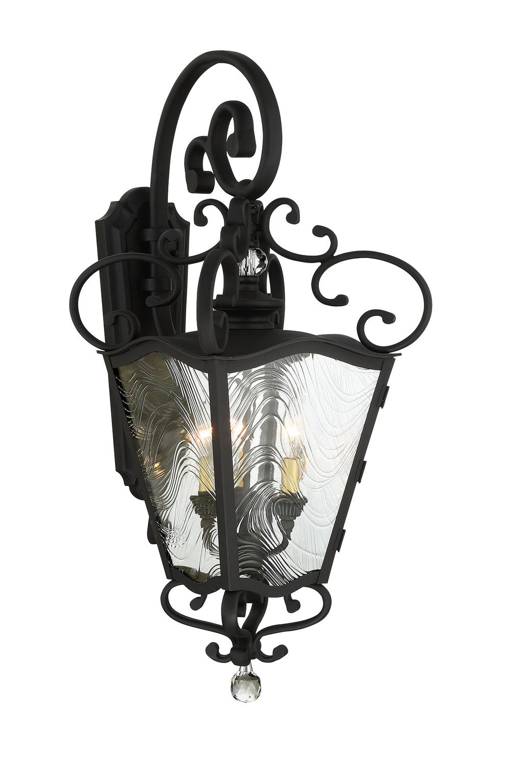 Minka-Lavery Lighting 9333-661 Brixton Ivy Three Light Outdoor Lantern Outdoor Black