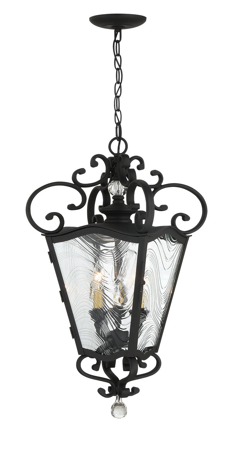 Minka-Lavery Lighting 9334-661 Brixton Ivy Three Light Outdoor Chain Hung Outdoor Black