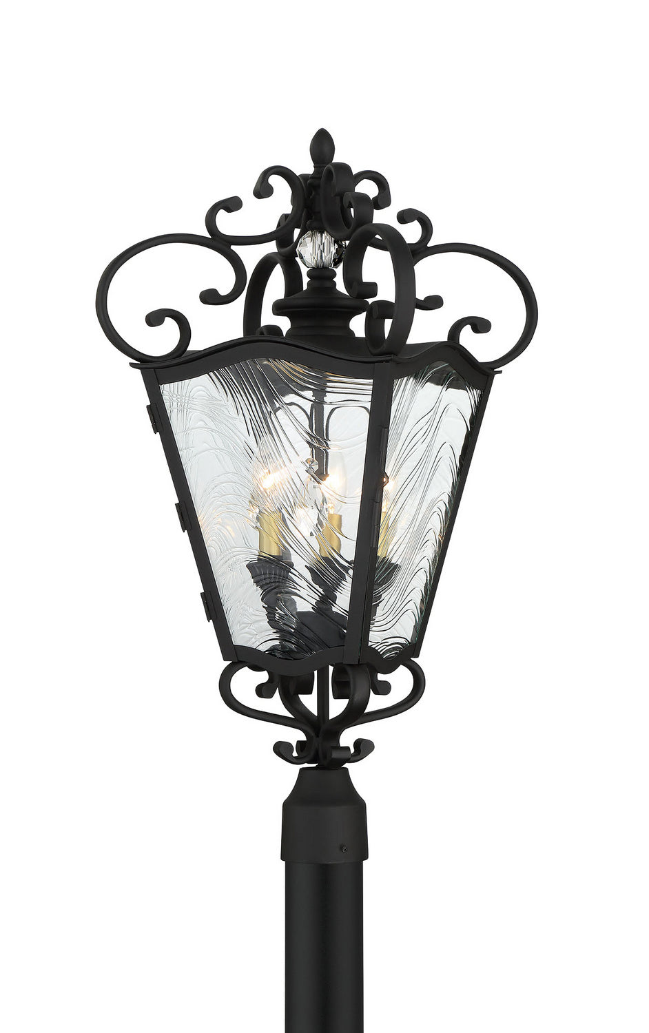 Minka-Lavery Lighting 9336-661 Brixton Ivy Three Light Outdoor Post Mount Outdoor Black