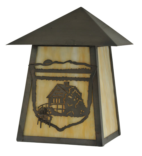 Meyda Tiffany Lighting 116861 Lake Clear Lodge One Light Wall Sconce Outdoor Bronze / Dark