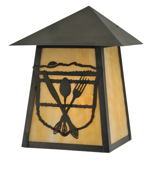 Meyda Tiffany Lighting 116862 Lake Clear Lodge One Light Wall Sconce Outdoor Bronze / Dark