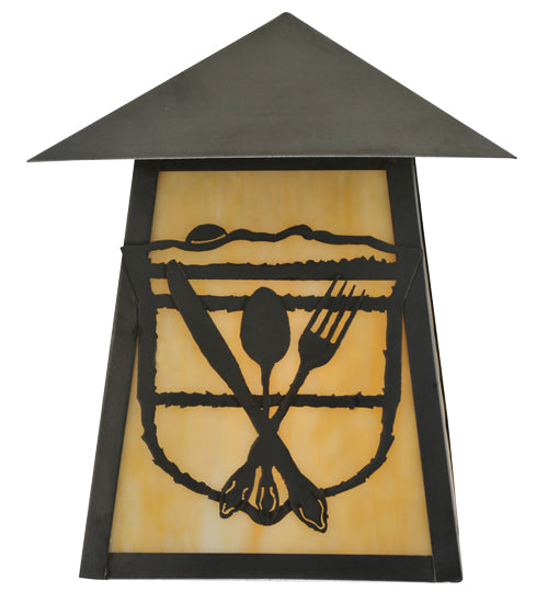 Meyda Tiffany Lighting 116862 Lake Clear Lodge One Light Wall Sconce Outdoor Bronze / Dark