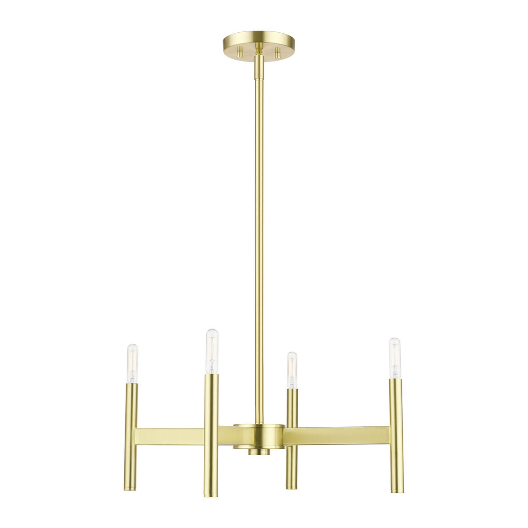 Livex Copenhagen 51174-12 Chandelier Light - Satin Brass