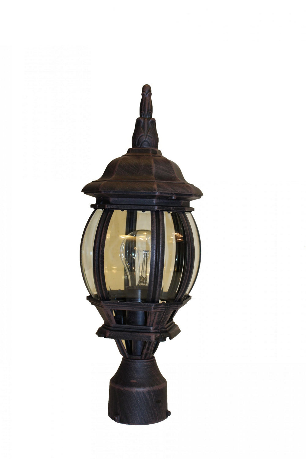Trans Globe Imports 4060 RT Parsons One Light Postmount Lantern Outdoor Bronze / Dark
