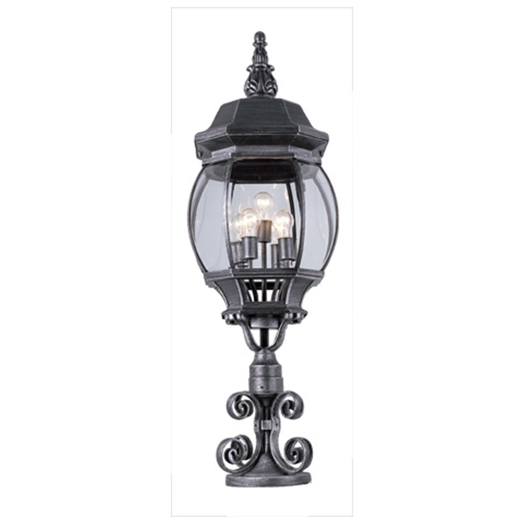Trans Globe Imports 4062 SWI Parsons Four Light Postmount Lantern Outdoor Bronze / Dark