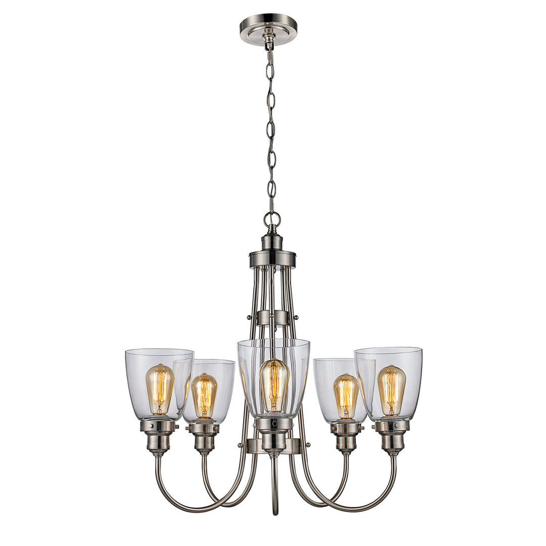 Trans Globe Imports Jennifer 70837 BN Chandelier Light - Brushed Nickel