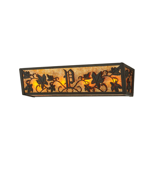 Meyda Tiffany Personalized 117032 Bath Vanity Light 6 in. wide - Craftsman Brown
