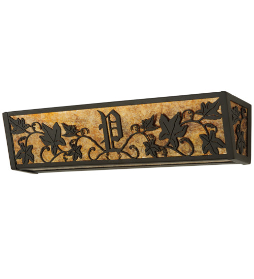 Meyda Tiffany Personalized 117032 Bath Vanity Light 6 in. wide - Craftsman Brown