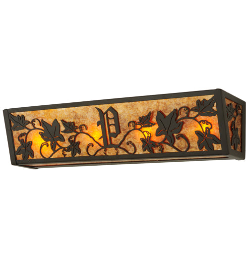 Meyda Tiffany Personalized 117032 Bath Vanity Light 6 in. wide - Craftsman Brown