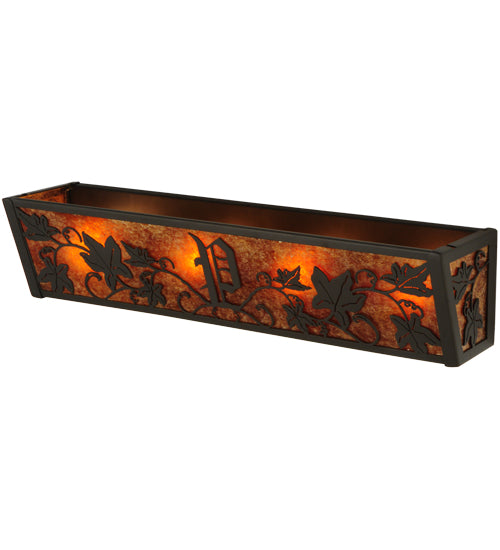 Meyda Tiffany Personalized 117032 Bath Vanity Light 6 in. wide - Craftsman Brown