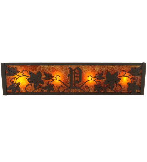 Meyda Tiffany Personalized 117032 Bath Vanity Light 6 in. wide - Craftsman Brown
