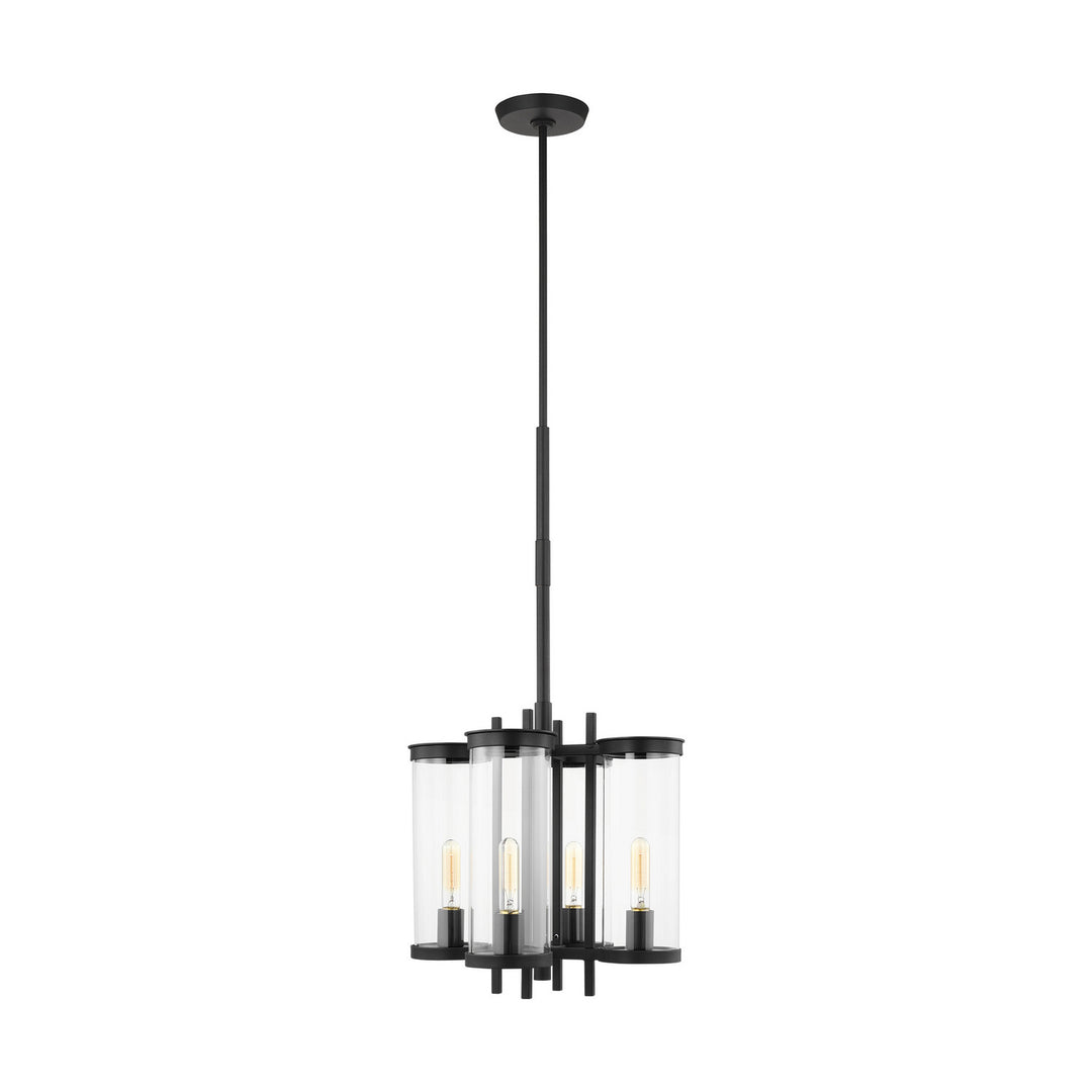 Visual Comfort Studio CO1334TXB Eastham Four Light Outdoor Chandelier Outdoor Black