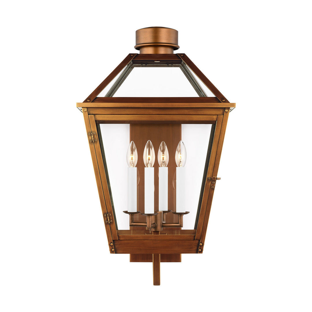 Visual Comfort Studio CO1364NCP Hyannis Four Light Lantern Outdoor Copper/Antique/Verde