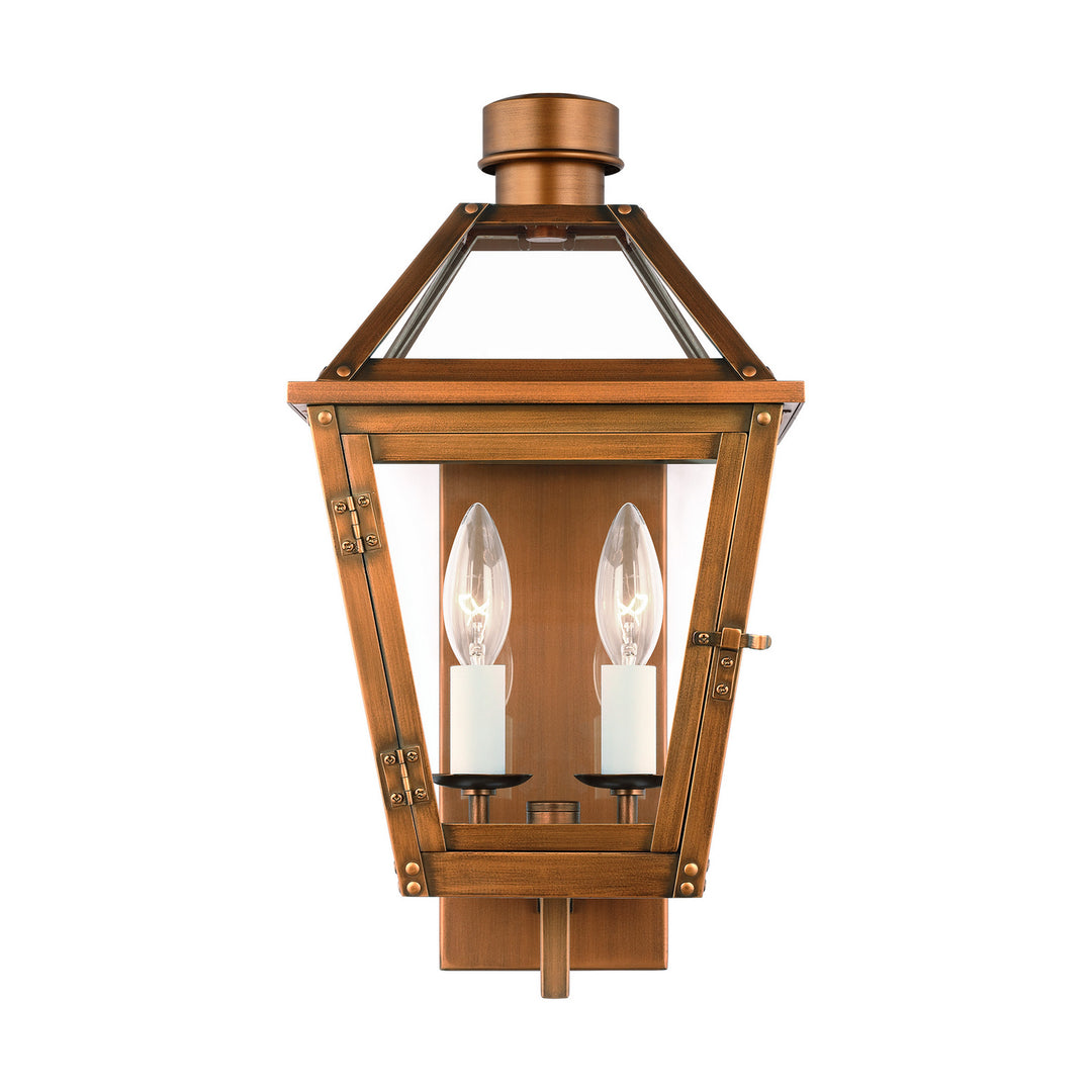 Visual Comfort Studio CO1392NCP Hyannis Two Light Wall Lantern Outdoor Copper/Antique/Verde