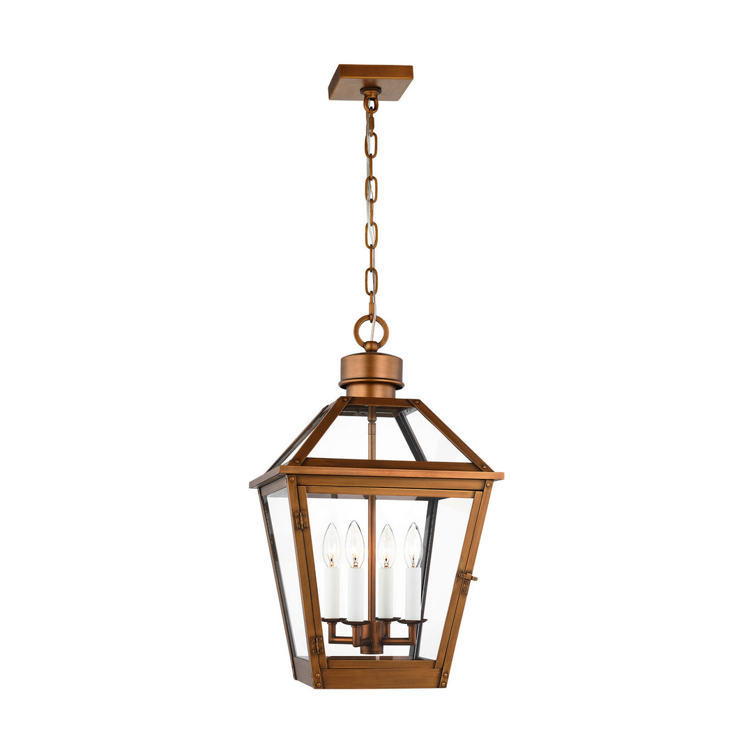 Visual Comfort Studio CO1424NCP Hyannis Four Light Pendant Outdoor Copper/Antique/Verde