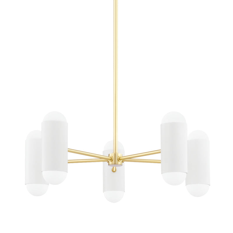 Mitzi Kira H484810-AGB/SWH Chandelier Light - Aged Brass/Soft White Combo