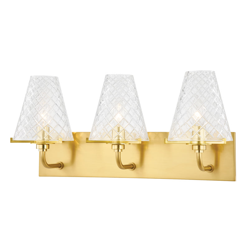 Mitzi Irene H495303-AGB Bath Vanity Light 22 in. wide - Aged Brass