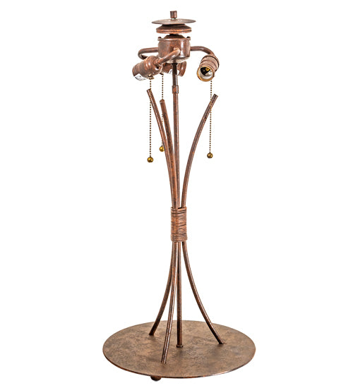 Meyda Tiffany Lighting 117159 Southwest Three Light Table Base Hardware Utility Light Bronze / Dark