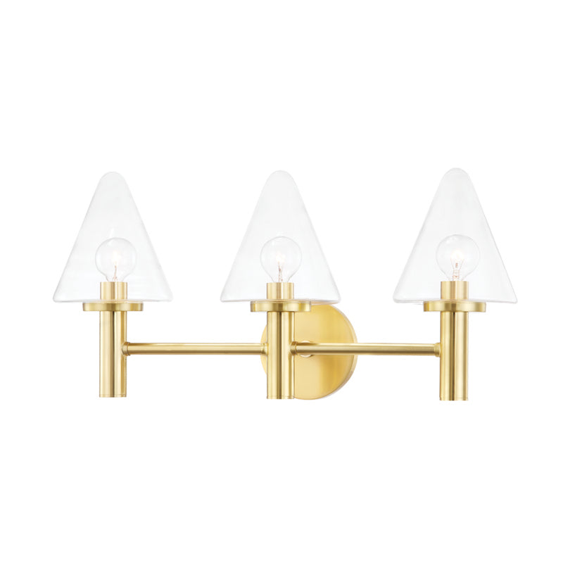 Mitzi Connie H540303-AGB Bath Vanity Light 22 in. wide - Aged Brass