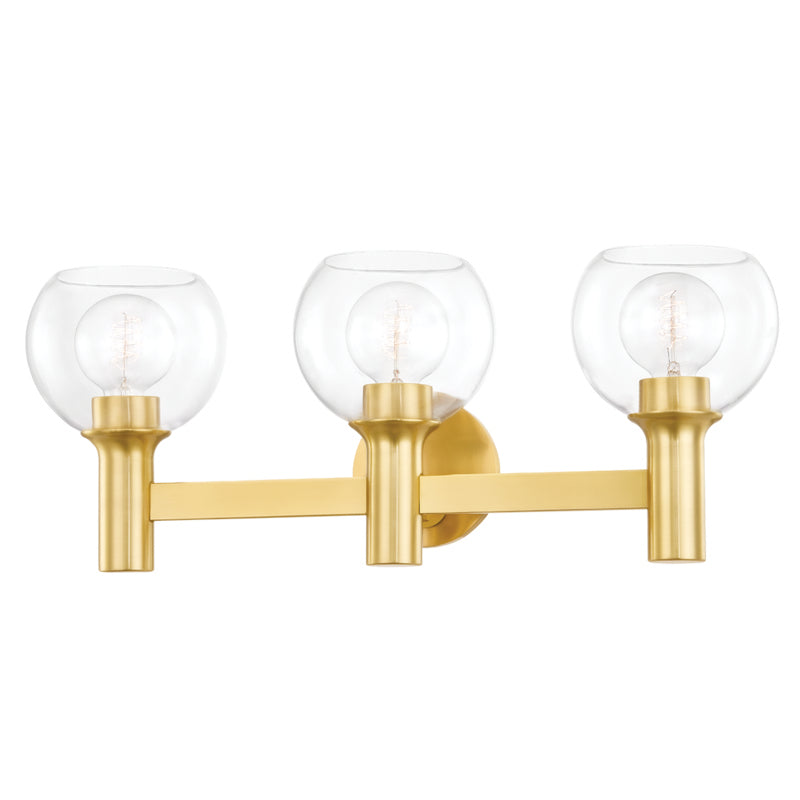 Mitzi Leslie H543303-AGB Bath Vanity Light 24 in. wide - Aged Brass