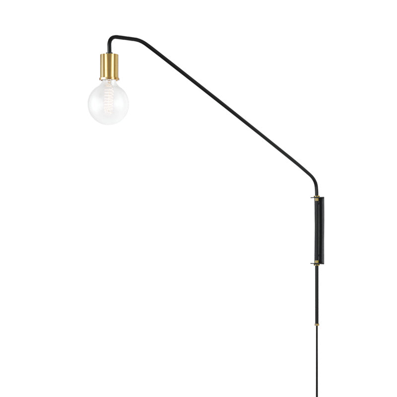 Mitzi Lighting HL566201-AGB/SBK  Becca Lamp Aged Brass/Soft Black