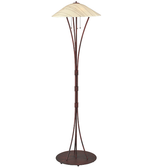 Meyda Tiffany Lighting 117164 Metro Fusion Three Light Floor Lamp Lamp Bronze / Dark