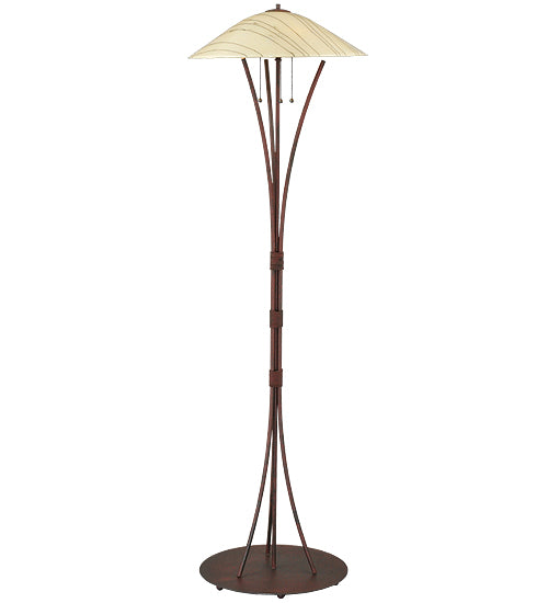 Meyda Tiffany Lighting 117164 Metro Fusion Three Light Floor Lamp Lamp Bronze / Dark