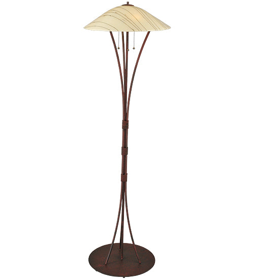 Meyda Tiffany Lighting 117164 Metro Fusion Three Light Floor Lamp Lamp Bronze / Dark