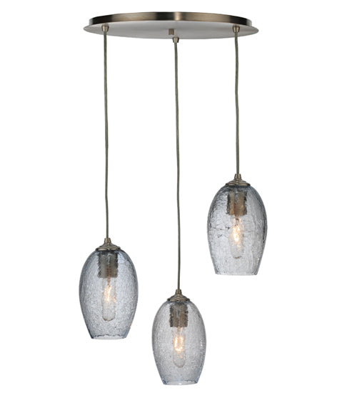 Meyda Tiffany Crackle Orb 117170 Pendant Light - Brushed Nickel