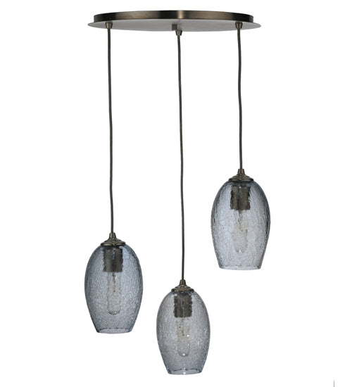 Meyda Tiffany Crackle Orb 117170 Pendant Light - Brushed Nickel