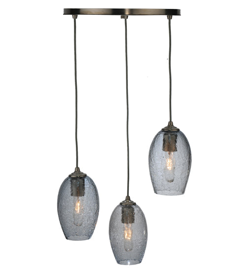 Meyda Tiffany Crackle Orb 117170 Pendant Light - Brushed Nickel