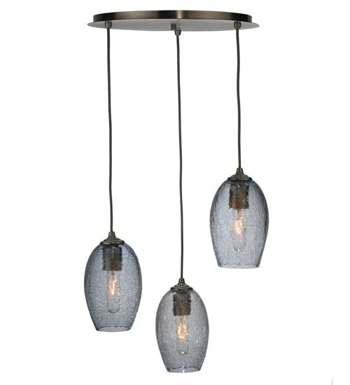 Meyda Tiffany Crackle Orb 117170 Pendant Light - Brushed Nickel