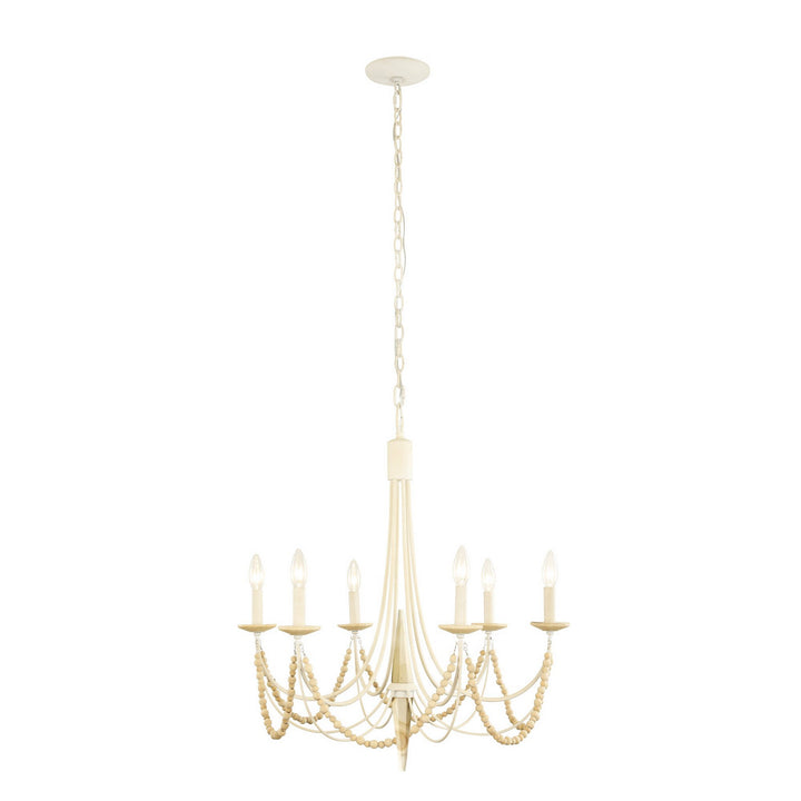 Varaluz Brentwood 350C06CW Chandelier Light - Country White