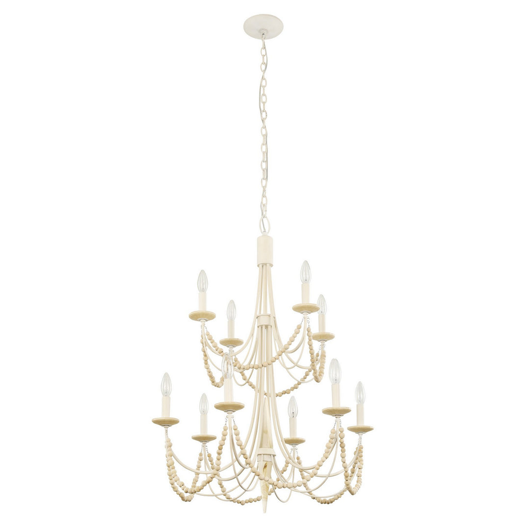 Varaluz Brentwood 350C10CW Chandelier Light - Country White