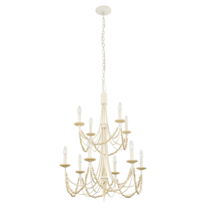 Varaluz Brentwood 350C10CW Chandelier Light - Country White