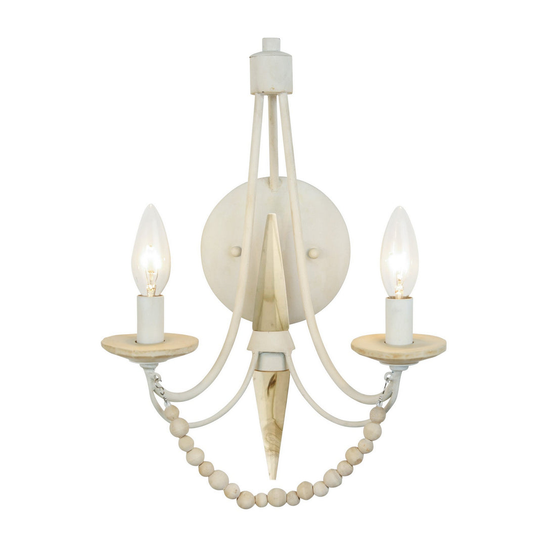 Varaluz Brentwood 350W02CW Wall Sconce Light - Country White