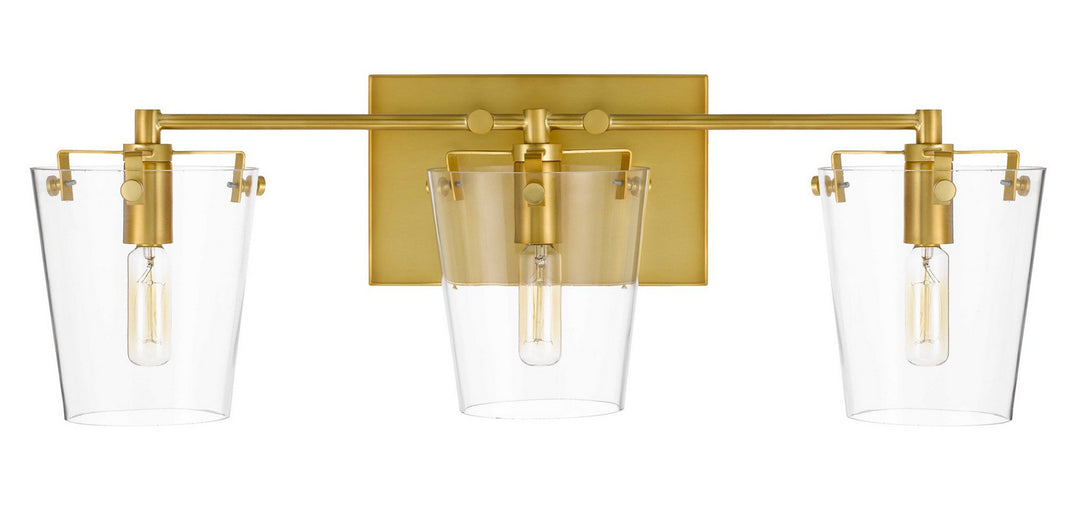 Varaluz Arlo 351B03BLSB Bath Vanity Light 23 in. wide - Black/Satin Brass
