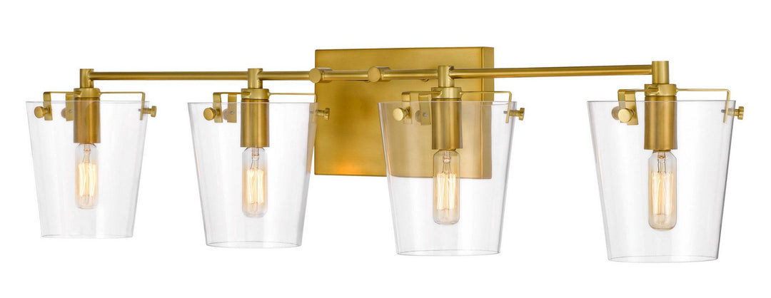 Varaluz Arlo 351B04BLSB Bath Vanity Light 32 in. wide - Black/Satin Brass