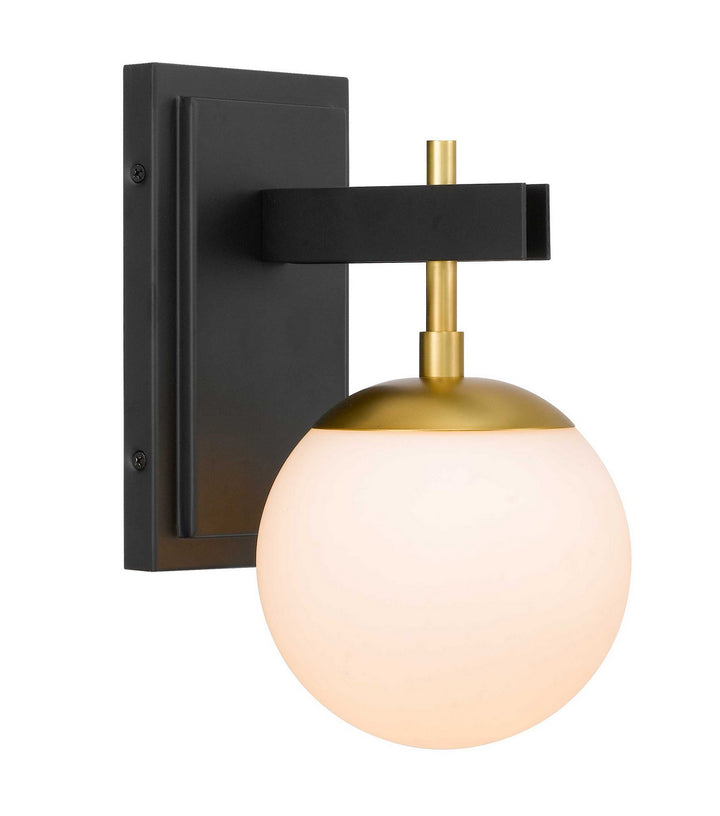 Varaluz Allie 352B01BLSB Wall Sconce Light - Black/Satin Brass