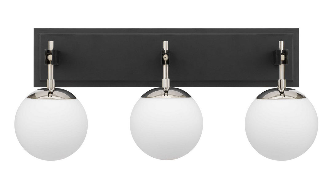 Varaluz Allie 352B03BLPN Bath Vanity Light 25 in. wide - Black/Polished Nickel