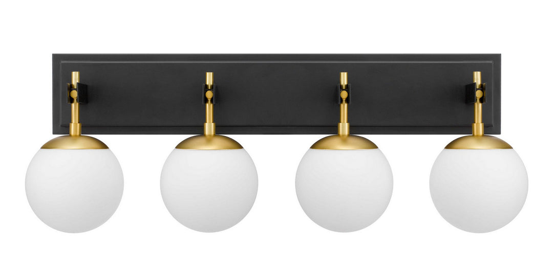 Varaluz Allie 352B04BLSB Bath Vanity Light 31 in. wide - Black/Satin Brass