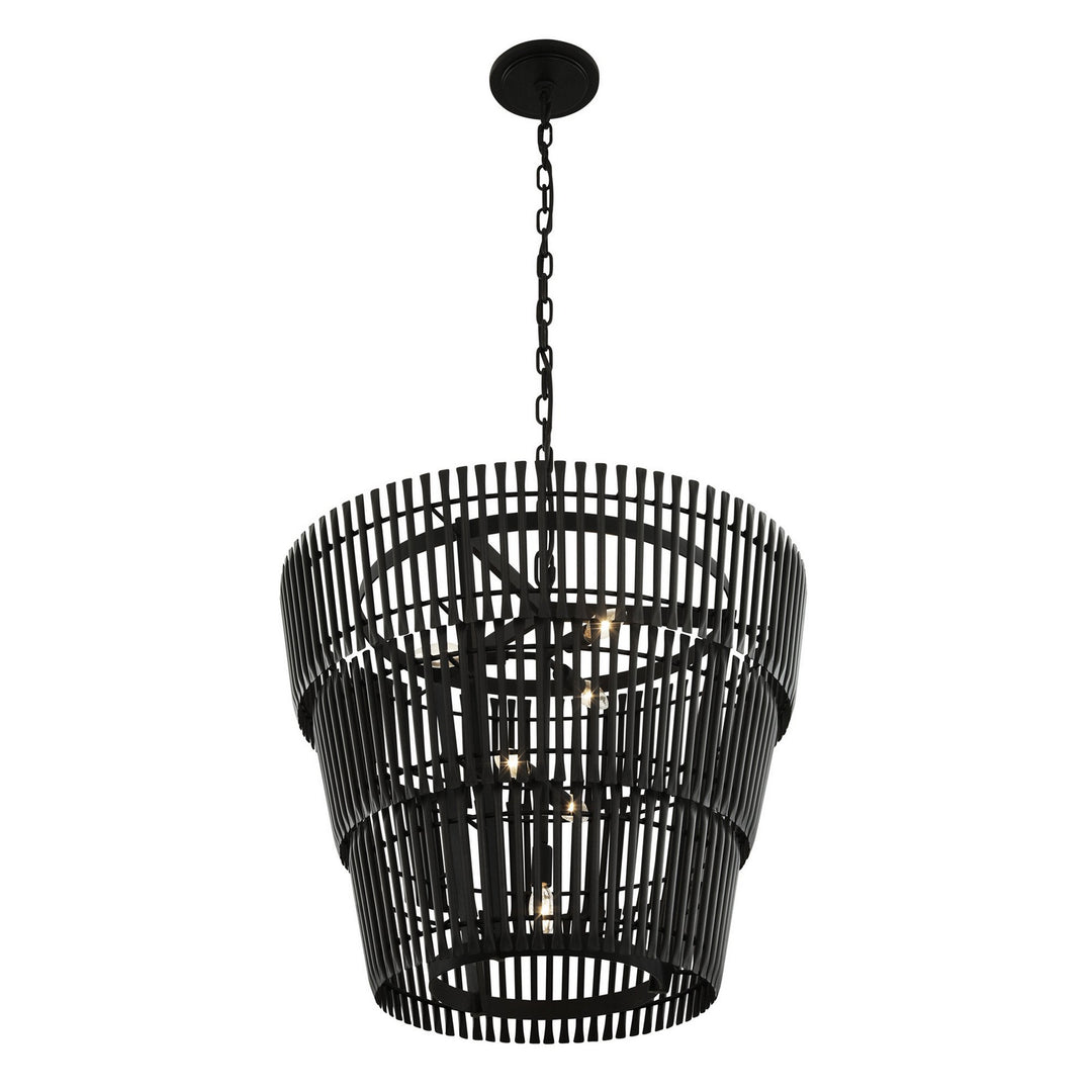 Varaluz Apollo 355P06CB Chandelier Light - Carbon Black